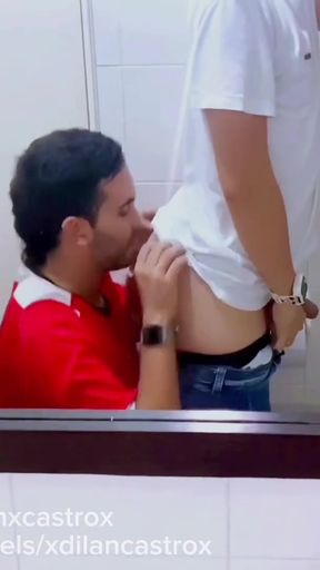 Epic moment from &quot;Cruising straight footballer fucks young gay man in public toilet starts with condom and then takes off&quot;