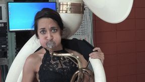 Freya Tries Out the Sousaphone (MP4 - 720p)