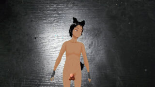 Jonge, onbesneden Amerikaanse homoseksuele man masturbeert tot een enorme ejaculatie voordat hij anaal wordt gepenetreerd.