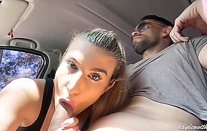 Hot amateur couple stop car next to highway to fuck in public. Kaydenwithpaul