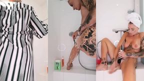 hard video solo  rasage integral  17mindouche /pussy playing /rasage / foot ...