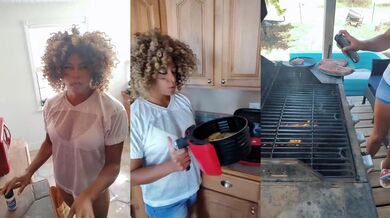 Kara Shows Off Steak Cooking Skills in Exclusive HD with Verified Amateurs