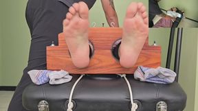 Tickling gets worse for Akira facing down (multicam Feet-Body)