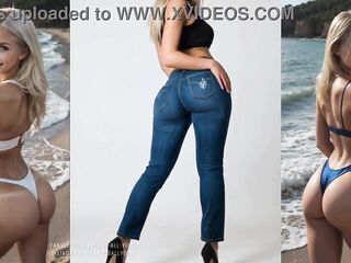 Perfect Golden-haired Booty Compilation - AI Generated