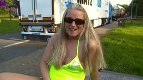 Public blowjob turned into a mass use nightmare for a submissive slut