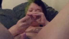 Edging with my fleshlight and blue vibe