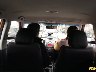 Fake Driving School - big beautiful woman with a biggest chubby butt banging after this babe smashes the car