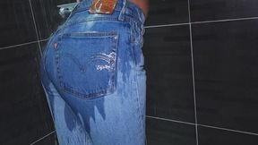 Levi’s Shower Soak: Wet Jeans Tease