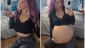 Magic mirror change me in pregnant belly