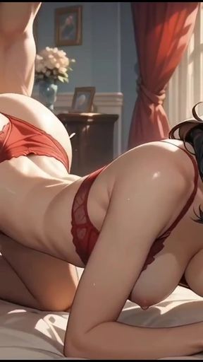 Mary having sex in red lingerie (PleasureSex16)   Clip 2