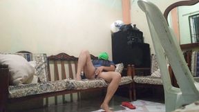 Dirty Nurse Touches Himself in Her Boss's Office. She Fantasies About Having Sex on the Sofa