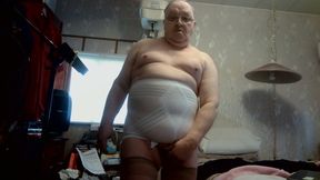 GIRDLED GAY BOY - just playing with my wiener