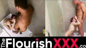 ”Pool Boy checks if the Carpet matches the Drapes! :O”