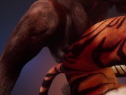 [Fart Fetish] Minotaur Cums Inside Tiger Boy After First Sitting on His Face | Wild Life Furry