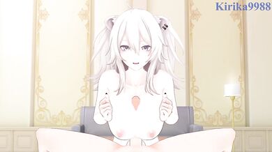 creampie cumshot in white swimsuit