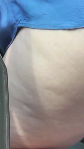 Captivating moment from &quot;Sexy MILF in bathrobe without panties cleans interior car in courtyard of house. No panties. Naked&quot;