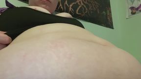 do you think im getting fat - huge belly POV from below