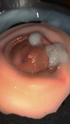 A huge portion of sperm bursts out like a hot fountain!   Clip 1