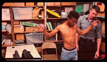 Security Guard Catches Ebony Thief in Hot Encounter