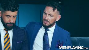 Hung Derek Allen buries his massive cock deep into broker Justin Jett