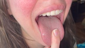 Tongue and Mouth Up Close