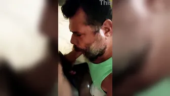 Bear sucks off mototaxi driver in hotel room