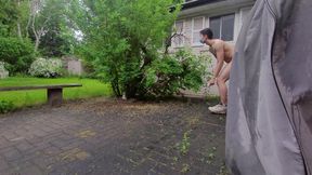 masturbating in my backyard