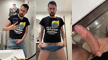 hot sexy daddy jerking off cuming like fountain