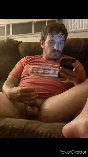 Epic moment from "Str8 watching porn and stroking fat lubed cock"