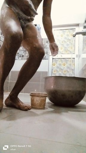 Desi Boy Bathroom Shower Enjoy Masturbation and Ass Fingring