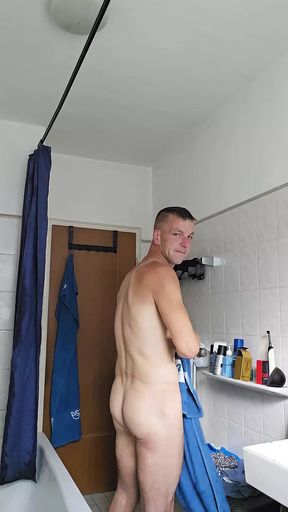 Showering and after a hard day&#039;s work on a Saturday