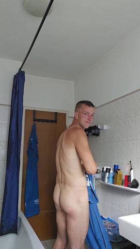 Showering and after a hard day&#039;s work on a Saturday