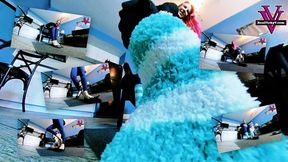 A gift from Vicky's tiny friend: Giantess, Fuzzy Socks, Dangling, Tiny Man POV- 1080p