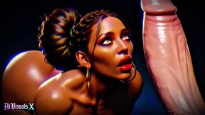 Big Ass Ebony MILFs Worship BIG White Cocks
