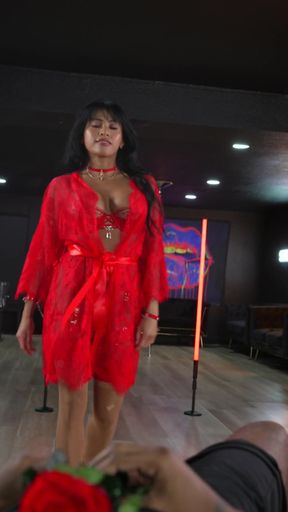 Ember Snow: Petite Filipina Takes on Big Black Cock POV   Clip 1