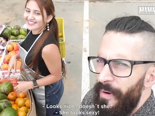 Lalin girl Market Vendor With a Large Butt Gets an Suggest That babe Can't Refuse... Teases What Comes After