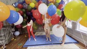 Balloon Olympics: 60 Helium Tuftex Balloons 17" & 24" Masspop Contest!: Arielle Lane, Jasmin Jai & Galas Loner - mp4