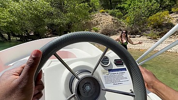 A Handsome Black Guy Destroys my Pussy on the Boat with his Big Cock !!!