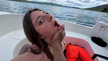 A Handsome Black Guy Destroys my Pussy on the Boat with his Big Cock !!!