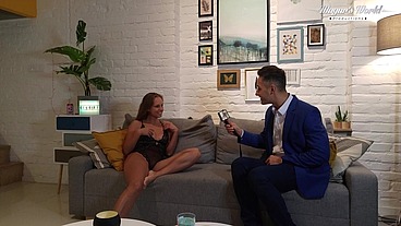 Behind The Scenes Of small tits babe Kinuski Hot Fuck with Mugur