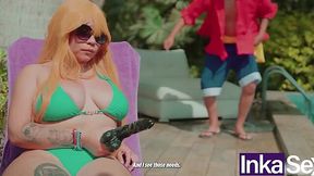 Busty Nami is giving Luffy some nookie for once - One Piece Cosplay sex