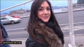 Brunette clip with sneaky Dean Van Damme and Lullu Gun from Immoral live