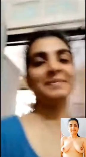 Indian woman in blue shirt