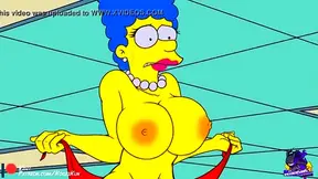 Marge Simpsons Luscious Curves Ignite Hot Tryst in Sultry Animation