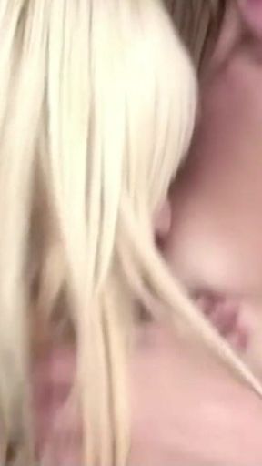 Guy Has Spontaneous Threesome with Hot Blonde Trans Woman Anally