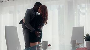 Naughty Babe Filled With Big Black Cock