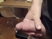 Blu jacking his fat cock in the morning