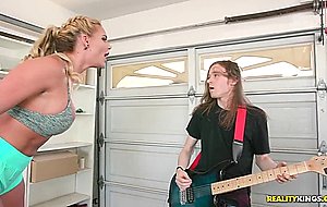 Phoenix marie was startled by her stepson while working out