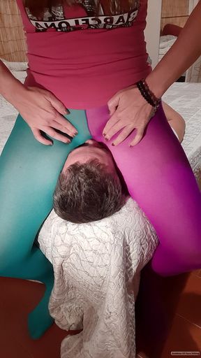 Buried Under My Pussy in Pantyhose!