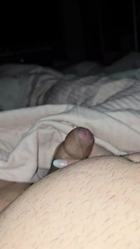 Step mom with sexy long nails handjob step son dick without shame